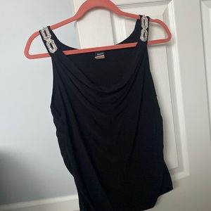 Womens plus brand spin drop front blouse